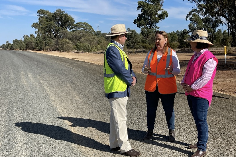 Jenny Aitcheson on site at BSC roadworks.
