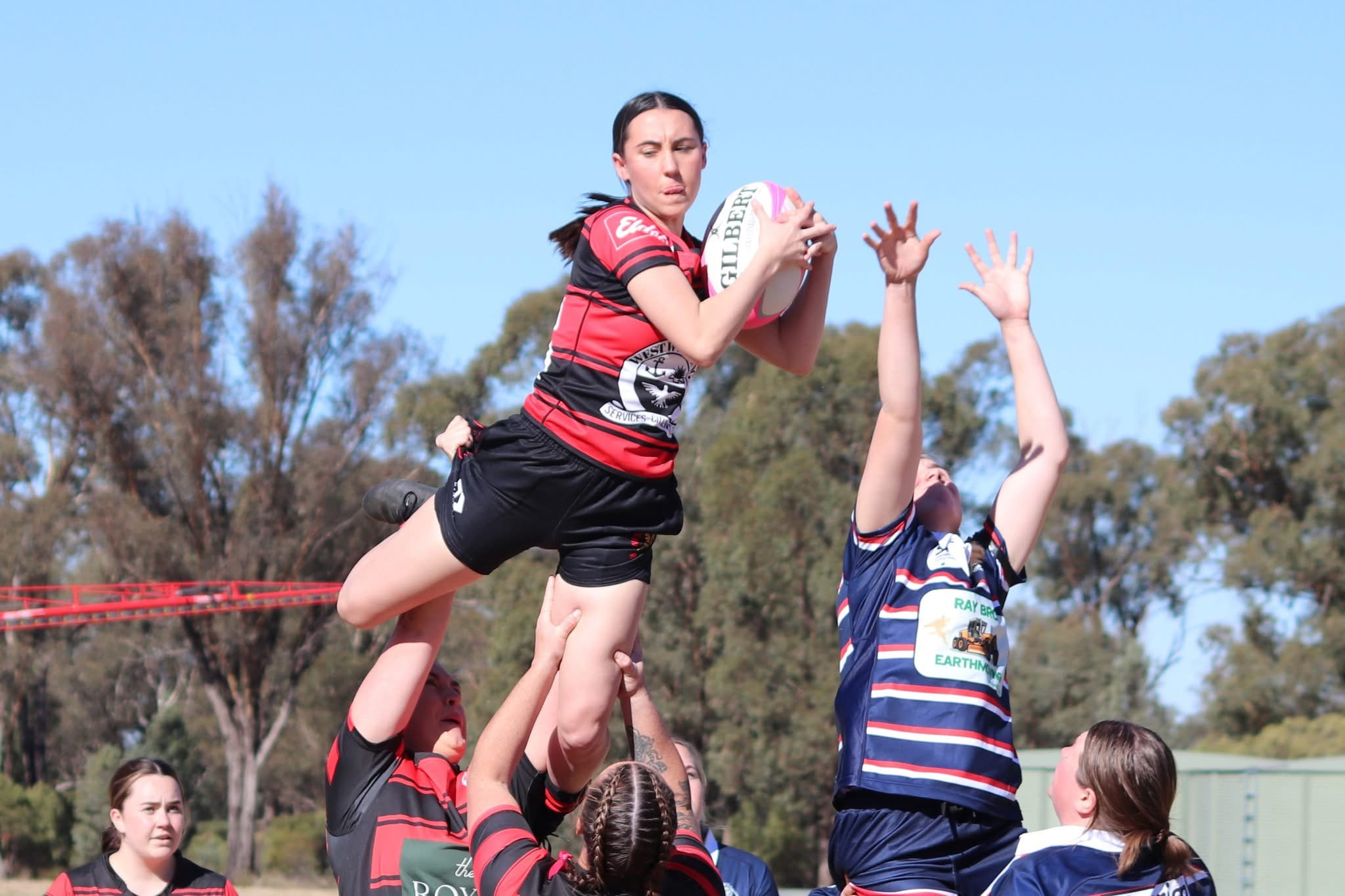 MY BALL: The Redbacks claim the line out and share the points vs Temora.