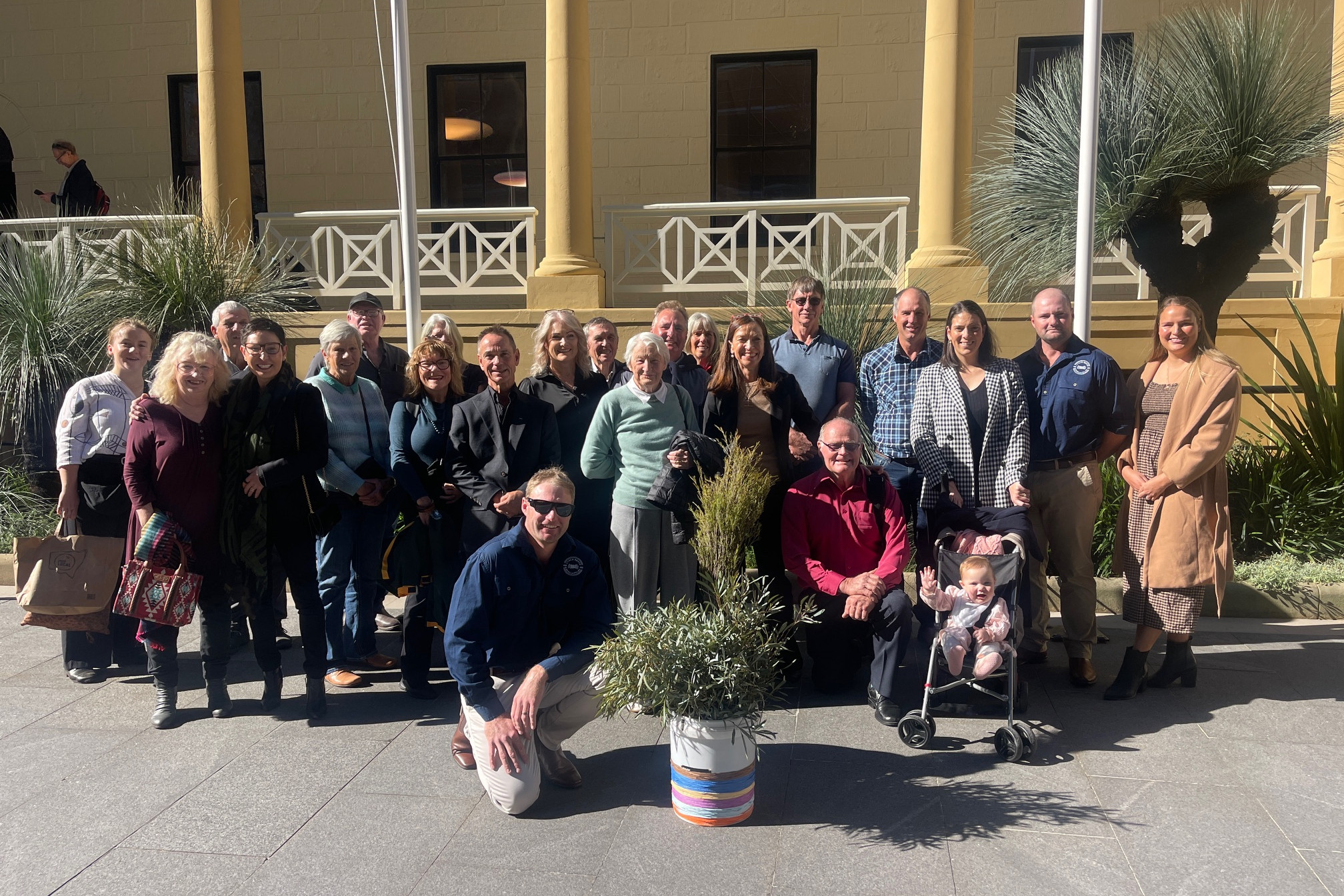 UNITED: The Bland Landholders Right to Farm Group at NSW Parliament House last month. Photo supplied.