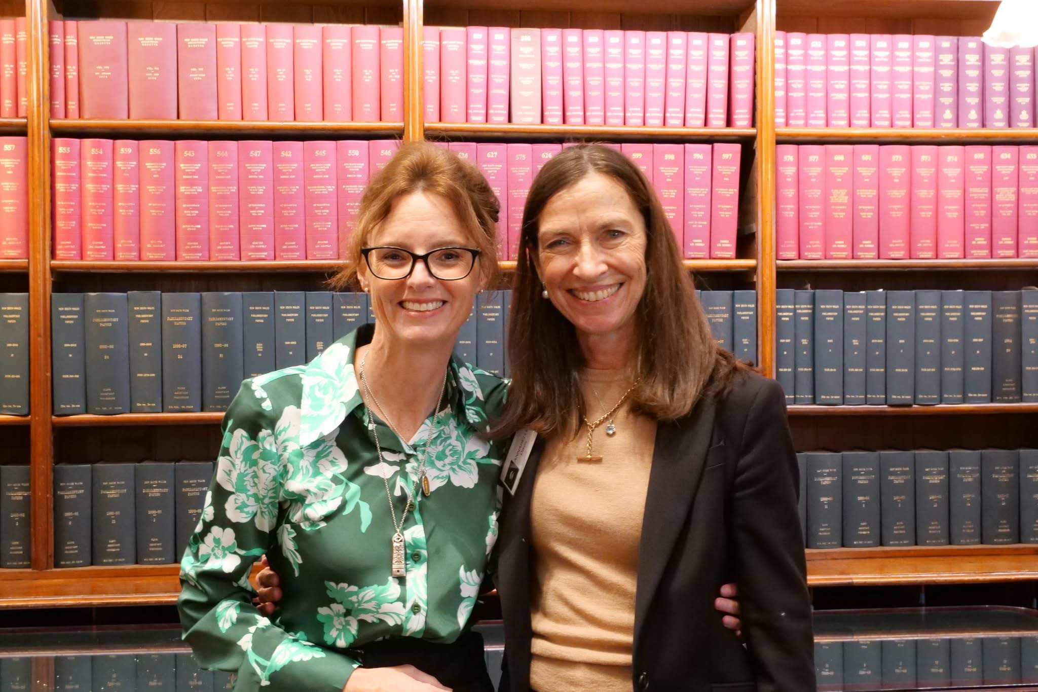 FIGHTING TOGETHER: NSW Coota MP Steph Cooke with Annabelle Davis from the Bland landholders Right to Farm Group at NSW Parliament last week. Photo supplied.