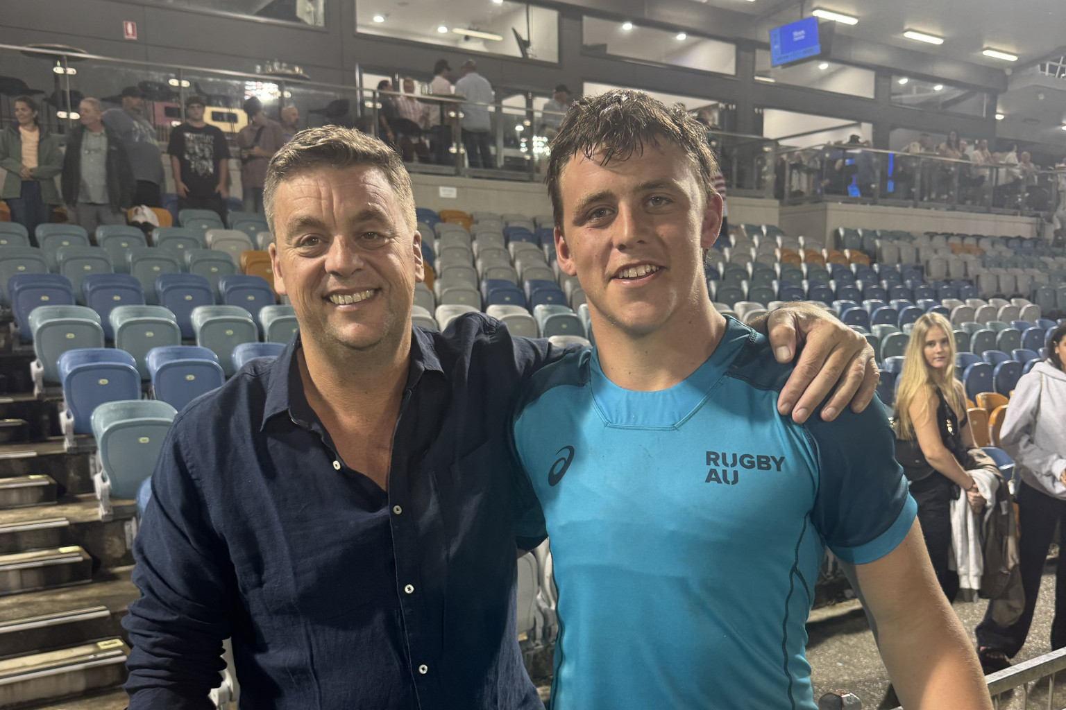 Daniel and Joe Mangelsdorf after a recent rugby game