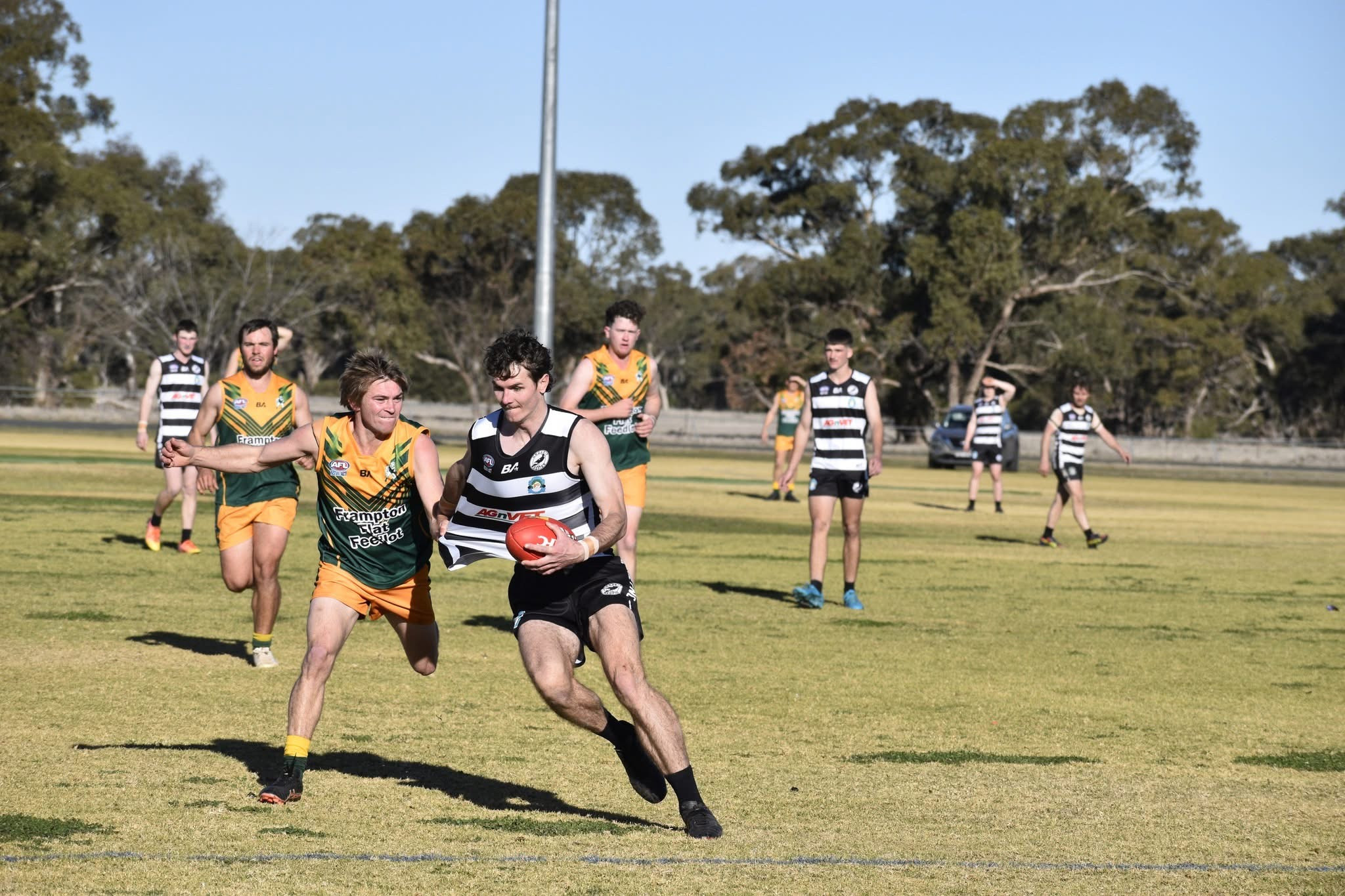 SPOILERS: Tulli spoiled any chance of an Ungarie win with an explosive second quarter that saw the Grasshoppers nab eight goals. Photo by Fiona Hartwig.