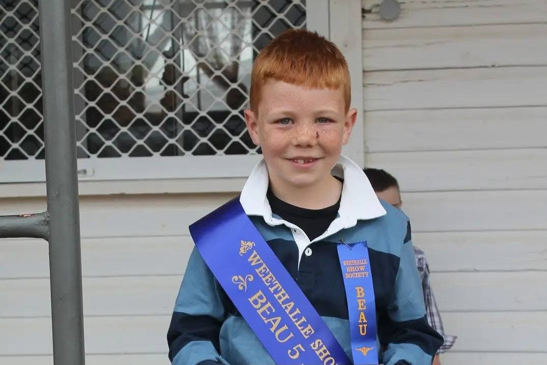 SHOW READY: Jaxson Pullen is ready for the 2025 Weethalle Show. Photo supplied.