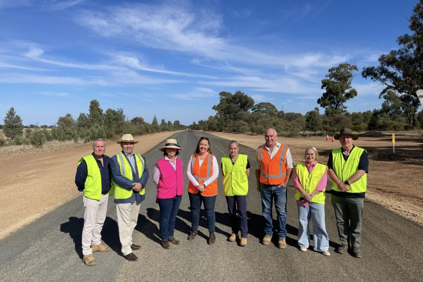 NSW MP Jenny Aitchison with Bland Shire councillors and staff