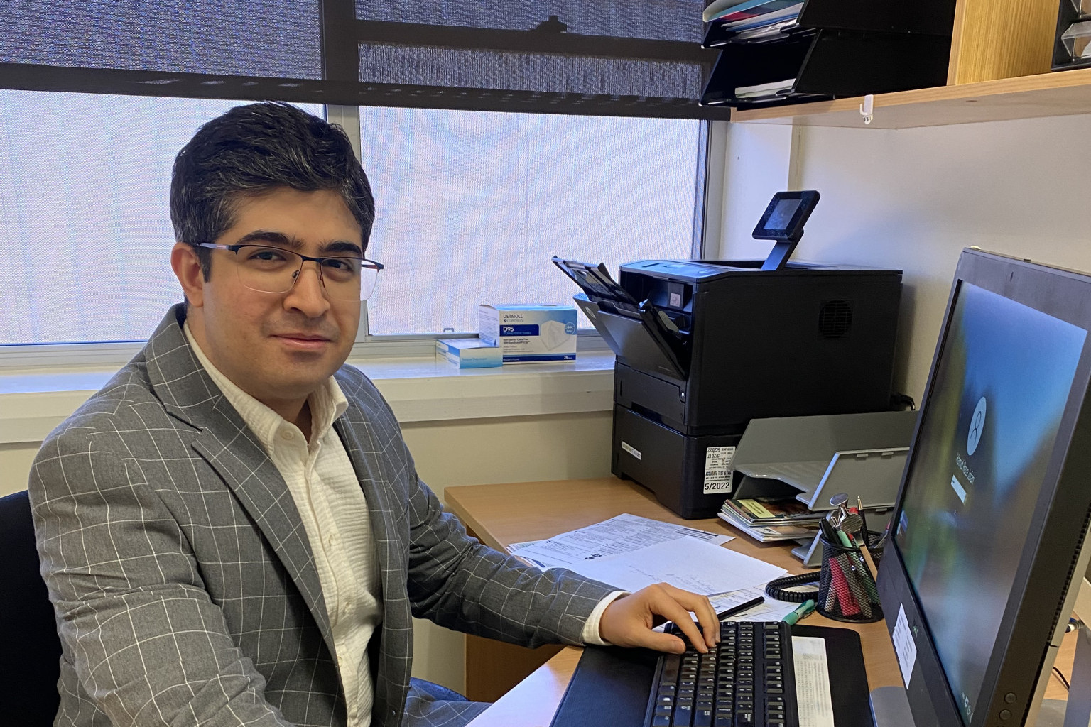 Dr. Jafari at his new office in West Wyalong