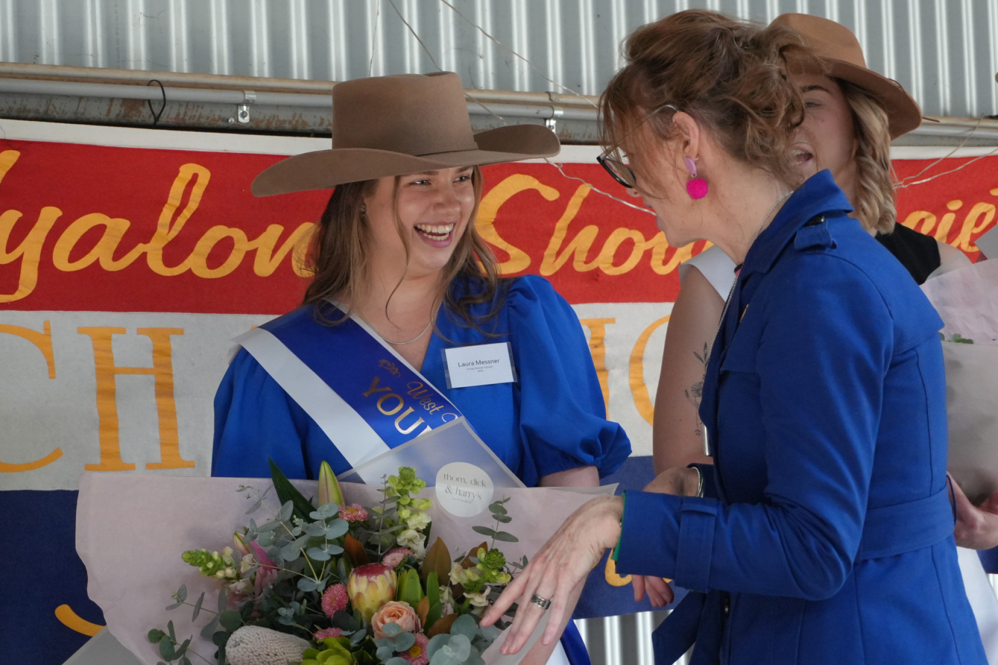 WINNER: Laura Messner with NSW MP, Steph Cooke, sharing a laugh after her win. Photo by Dane Millerd.